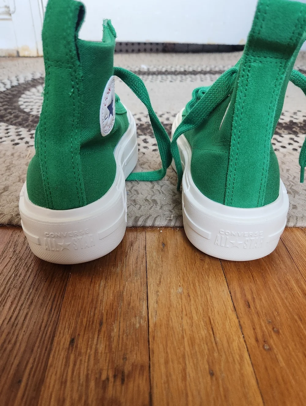 Converse Green High-Top Platform Sneakers
